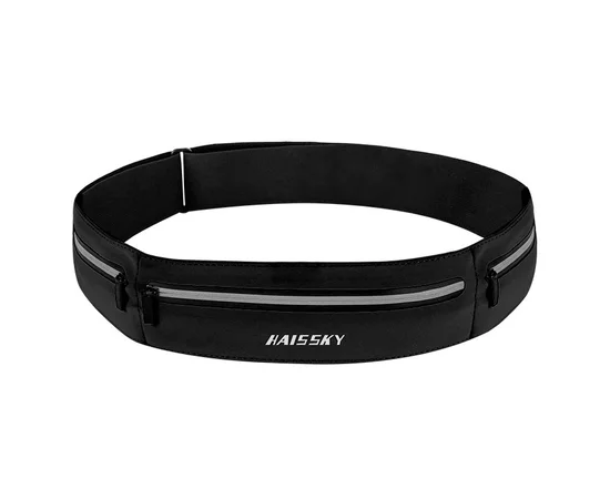 Спортивная сумка на пояс Haissky с водооталкивающим покрытием Черный