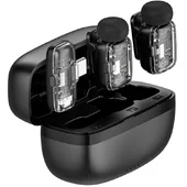 Петличний бездротовий мікрофон WIWU WM008 Dual-mic ANC Type-C Black