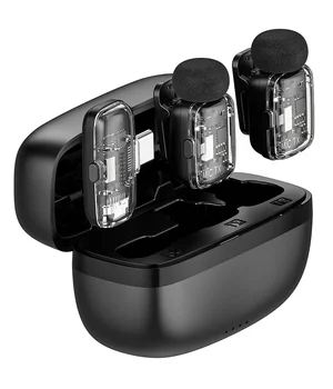 Петличный беспроводной микрофон WIWU WM008 Dual-mic ANC Type-C Black