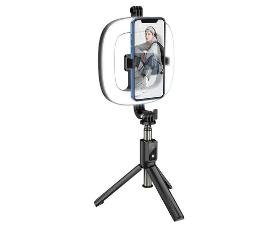 Кольцевая лампа с держателем Hoco LV03 Plus Черный