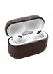 Кожаный футляр Leather series для наушников AirPods Pro Коричневый