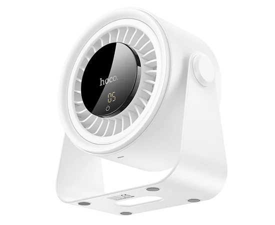 Настільний вентилятор Hoco HX66 desktop circulating fan 3000 mAh White
