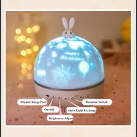 Ночник Moon E04 з Bluetooth та Remote Control 1200 mAh White