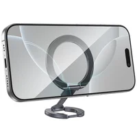 Магнитный держатель для телефона Hoco GH9 Double-ring Metal gray