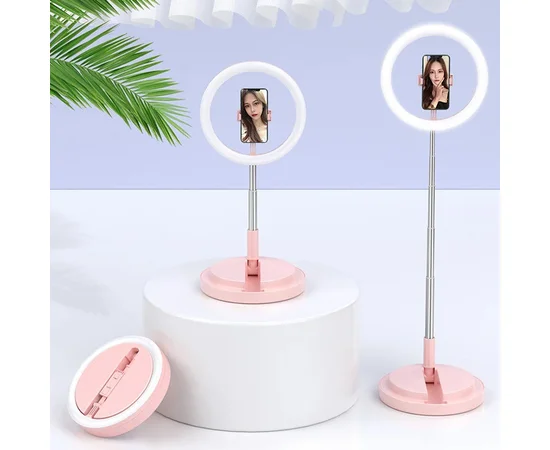 Кольцевая LED-лампа для селфи Usams US-ZB120 Розовый