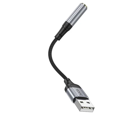 Переходник Hoco LS36 Fresh USB to 3,5 AUX Black