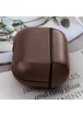 Кожаный футляр Leather series для наушников AirPods Pro Коричневый