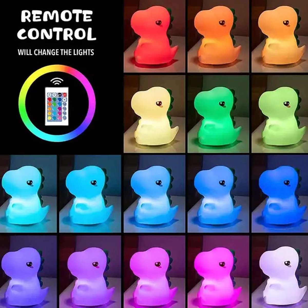 Нічник Dinosaur A27 with Remote control 1200 mAh White