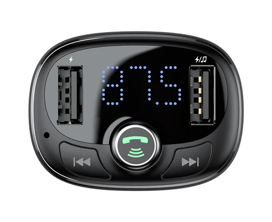 АЗУ Baseus Bluetooth FM Launcher 2.4A 2USB Black