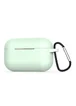 Силиконовый футляр с карабином для наушников AirPods Pro Зеленый / Mint