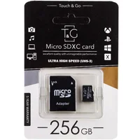 Карта пам'яті T & G microSDXC (UHS-3) 256 GB class 10 (з адаптером) Чорний
