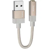 Перехідник Hoco UPA32D Clever USB to 3.5mm Gold