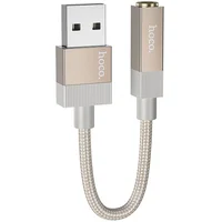 Переходник Hoco UPA32D Clever USB to 3.5mm Gold