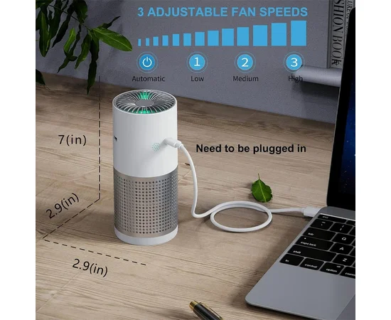 Очиститель воздуха в автомобиль A02 Type-C/5V USB White