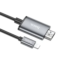 Переходник Hoco UA27 HD Lightning to HDMI (2m) Metal gray