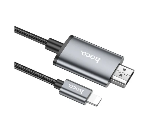 Переходник Hoco UA27 HD Lightning to HDTV (2m) Metal gray