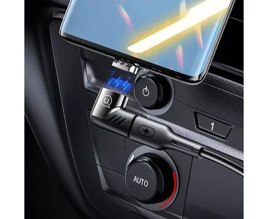 Переходник Usams US-SJ486 AU13 Type-C to Type-C 100W PD Magnetic Черный