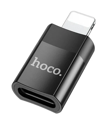 Переходник Hoco UA17 Lightning Male to Type-C Female Черный