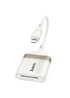 Переходник Hoco UA40 Crystal 2in1 Lightning to SD/TF (0.15m) Apricot