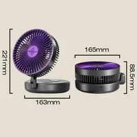 Портативный вентилятор Folding Light Fan 3in1 5000mAh Grey