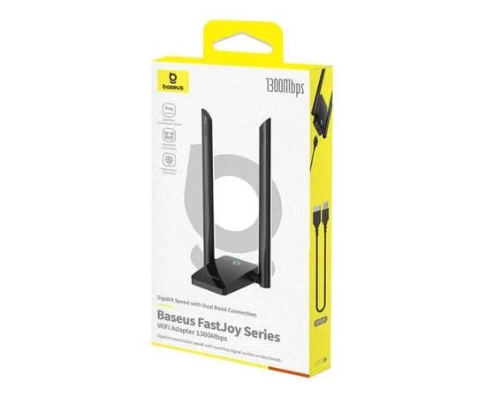 WiFi адаптер Baseus FastJoy Series 1300Mbps (External Antenna) (B01317600111-05) Cluster Black