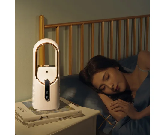 Настільний вентилятор F6 2in1 з зволожувачем повітря 2200mAh White