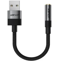 Переходник Acefast J13 USB male to AUX 3.5mm female Black