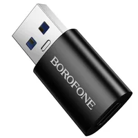 Переходник Borofone BV26B USB Male to Type-C Female USB3.0 Black