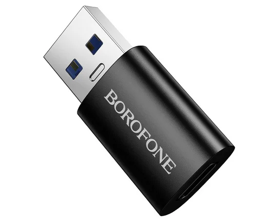 Переходник Borofone BV26B USB Male to Type-C Female USB3.0 Black