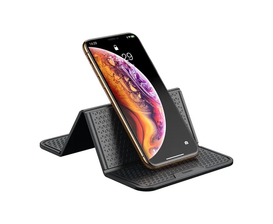 Держатель в машину для телефона (антискользящий) Baseus Folding Bracket Черный