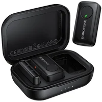Петличный беспроводной микрофон Borofone BFK17 Lemai dual-mic Type-C Black