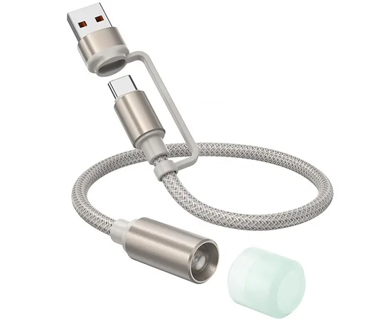 Кабель-светильник Hoco UA38C USB/Type-C to LED (0.3m) Gold