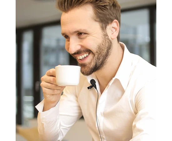 Микрофон петличный Hoco L14 3,5mm Черный