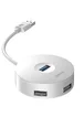 Переходник HUB Baseus Round Box USB to USB 3.0 + 3USB 2.0 (CAHUB-F) Белый