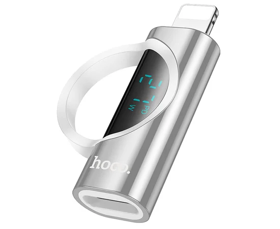 Переходник Hoco UA32B Lightning male to Type-C female display adapter Silver