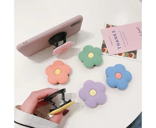 Держатель для телефона 3D Цветок/Синий