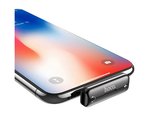 Переходник Hoco LS27 Dual Lightning Серый