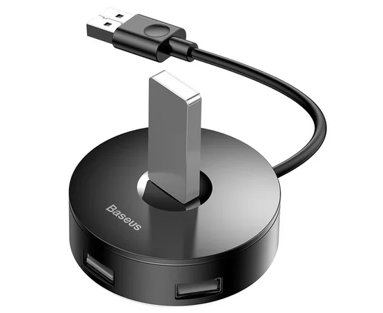 Переходник HUB Baseus Round Box USB to USB 3.0 + 3USB 2.0 (CAHUB-F) Черный
