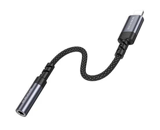 Переходник Borofone BV24 Graceful Lightning to 3.5mm Metal grey