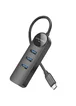 Переходник Borofone DH6 Erudite 4in1 Gigabit Ethernet (Type-C to USB3.0*3+RJ45) (0.2m) Black