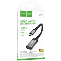 Переходник Hoco UA43A Type-C to HDTV (0.2m) Metal gray