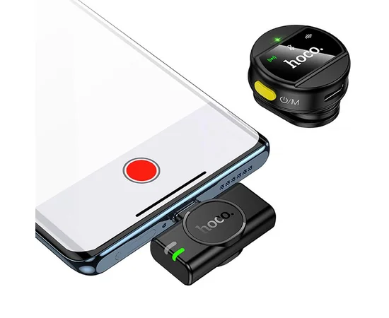 Петличный беспроводной микрофон Hoco L21 Charm Type-C Black