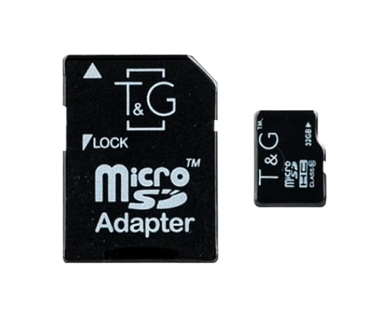 Карта памяти T&G microSDHC 32 GB class 10 (с адаптером) Черный