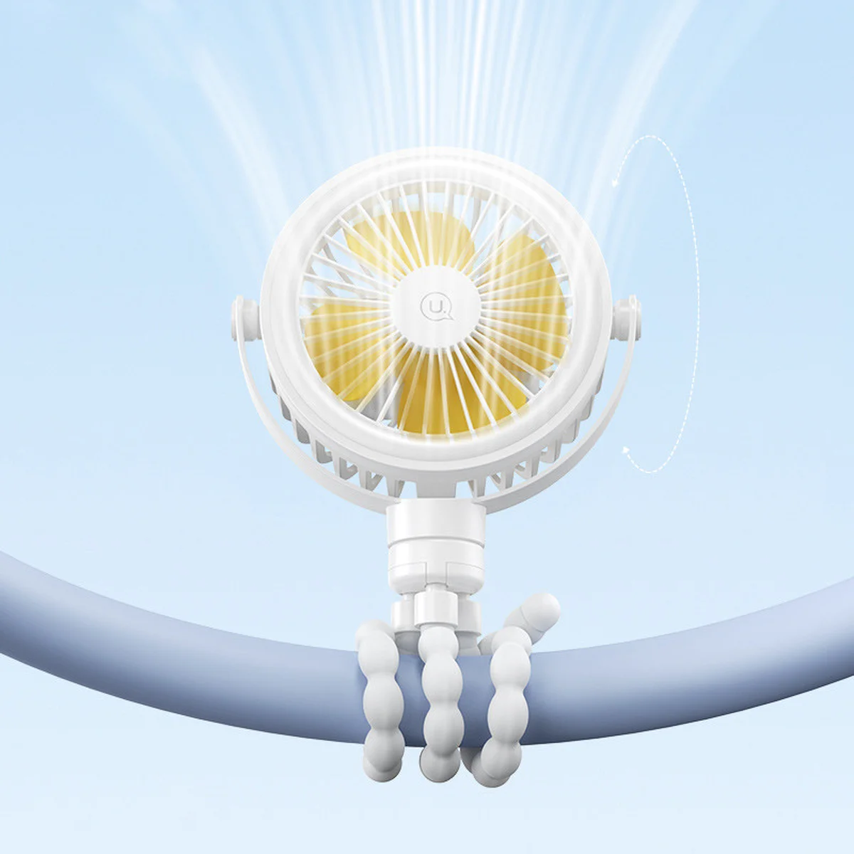 Портативный вентилятор Usams ZB289 Baby Stroller fan 2000mAh White