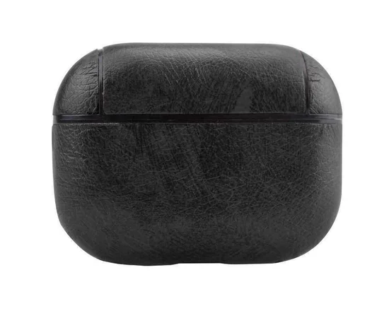 Кожаный футляр Leather series для наушников AirPods Pro Черный