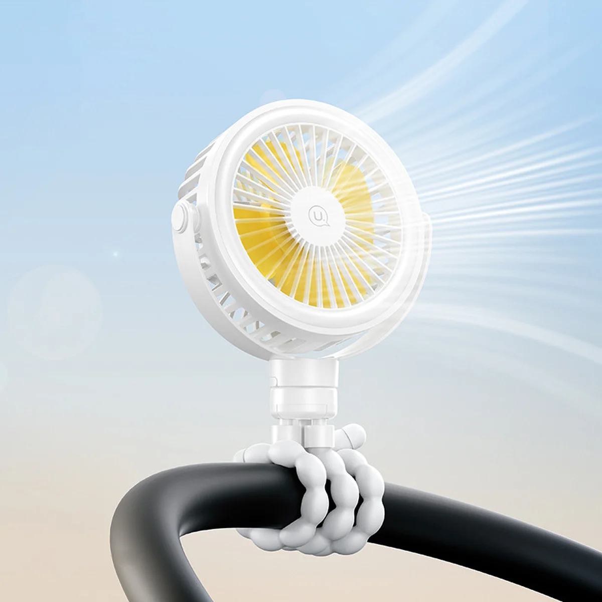 Портативный вентилятор Usams ZB289 Baby Stroller fan 2000mAh White