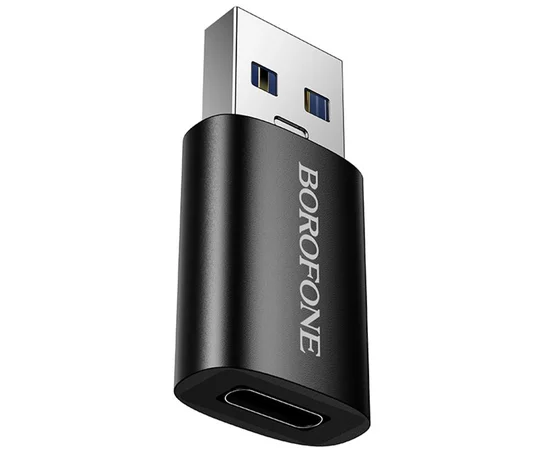 Переходник Borofone BV26B USB Male to Type-C Female USB3.0 Black