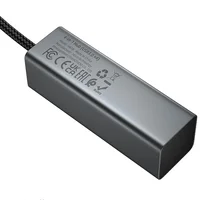 Перехідник HUB Hoco HB1B 4in1 (USB to 4xUSB 3.0) (0.2m) Metal gray