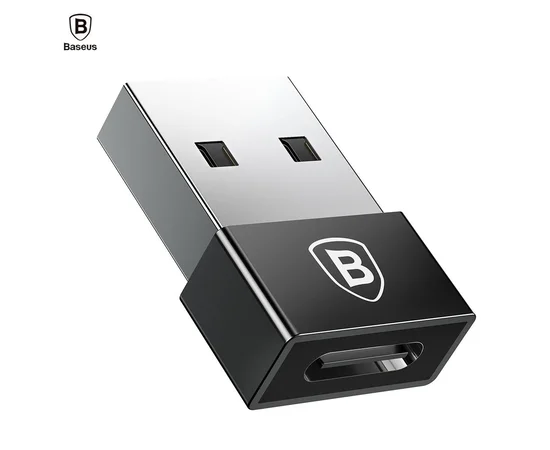 Переходник Baseus Exquisite USB Male to Type-C Female (CATJQ-A01) Черный