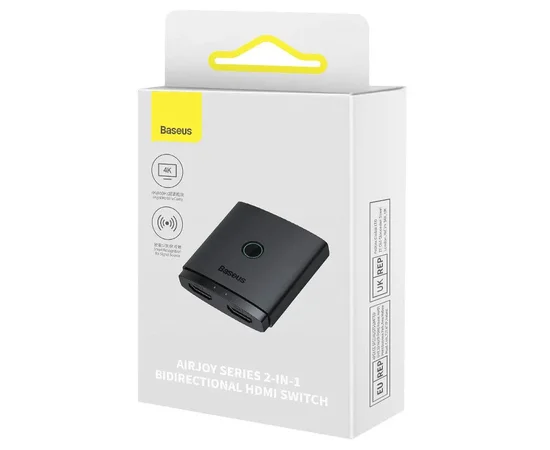 Переходник Baseus Hub AirJoy Series 2-in-1 Bidirectional HDMI Switch (B01331105111-0) Cluster Black